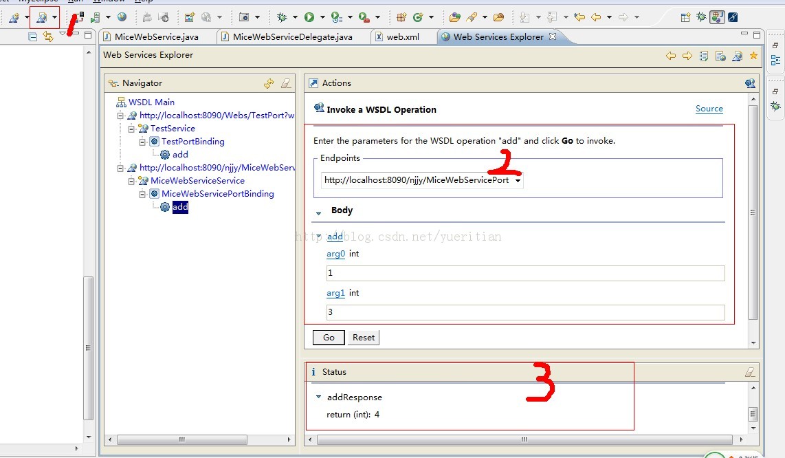 MyEclipse 10到场WebService的简单方式