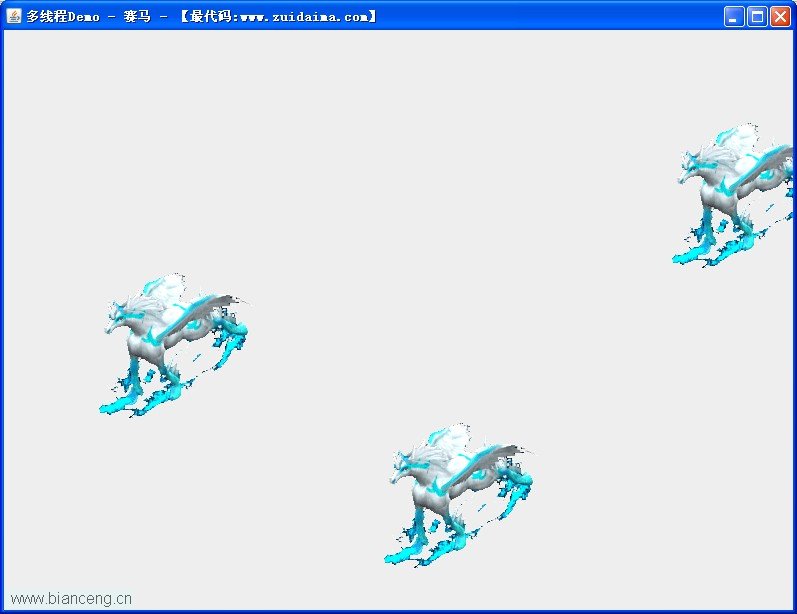 java swing实现的多线程实例代码教程-赛马demo