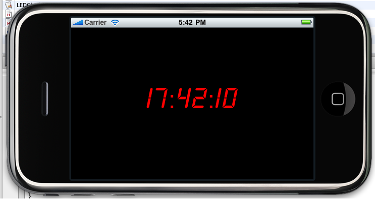 iphone学习之旅之实例：LED电子时钟