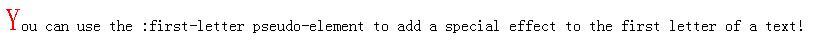 向文本的首字母设置特殊样式效果