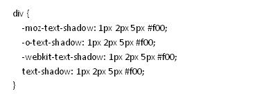 设置text-shadow属性代码