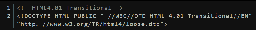HTML4.01Transitional