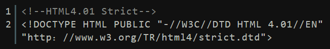 HTML4.01Strict