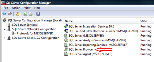 　启用SQLServerBrowser服务  　　如果SQLServer在安装时不是用的默认实例名而是自定义的实例名，并且没有配置特定的TCP/IP端口号，那么按照我们前面的描述SQLServer仍然不能支持远程连接。但如果你启用的SQLServerBrowser服务，便可以通过动态TCP/IP端口号进行远程SQLServer连接。启用SQLServerBrowser服务非常简单，与启用SQLServer类似，在SQLServerConfigurationManager中右键点击SQLServerBrowser，然后选择启用。启用该服务将会影响到服务器上所有已安装的SQLServer实例。