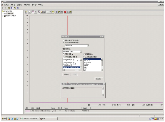 　备注：  　　NOLOCK（不加锁）：此选项被选中时，SQLServer在读取或修改数据时不加任何锁。在这种情况下，用户有可能读取到未完成事务（UncommittedTransaction）或回滚（RollBack）中数据，即所谓的“脏数据”。  　　UPDLOCK（修改锁）：此选项被选中时，SQLServer在读取数据时使用修改锁来代替共享锁，并将此锁保持至整个事务或命令结束。使用此选项能够保证多个进程能同时读取数据但只有该进程能修改数据。  　   六、死锁监控与查看  　　1、可通过服务器操作系统自带的“性能”工具或LoadRunner等第3方性能测试工具，添加  　　性能计数器NumberofDeadlocks/sec(SQLServer|Locks_Total)进行监控。