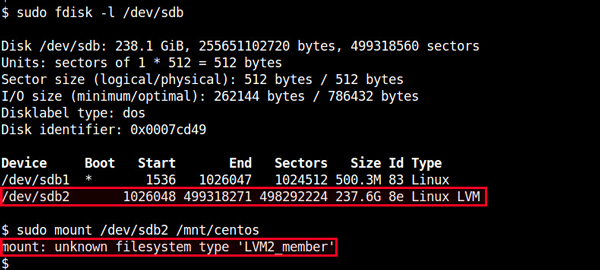 在Linux系统中挂载LVM分区的步骤