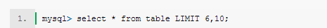 关于mysql的limit命令的详解