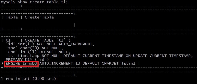 详解MySQL表类型存储