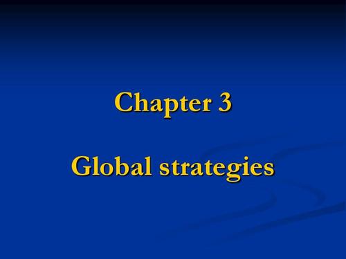 Global Strategies代写